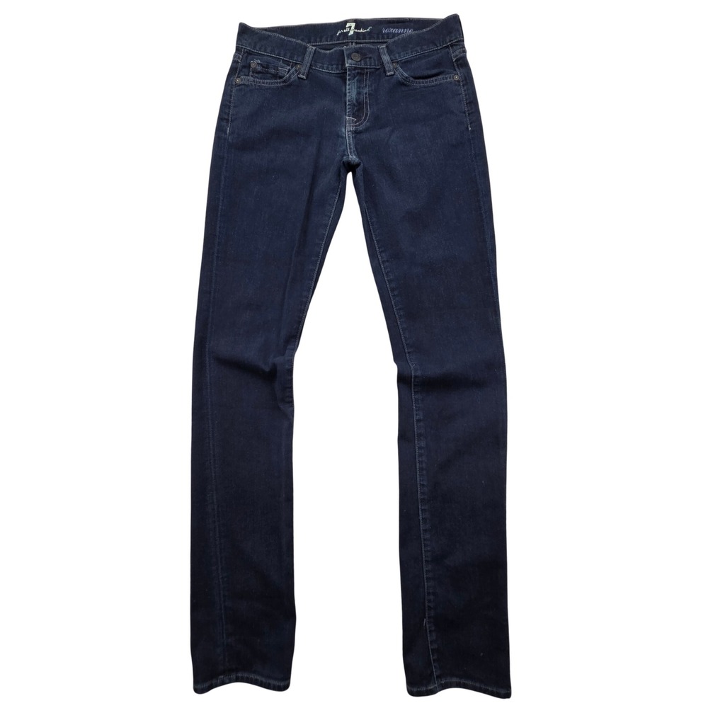 7 For All Mankind Roxanne Slim Straight‎ Jeans Dark Wash Womens 26 (29x32)